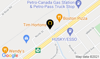 Tim Hortons in Hinton map