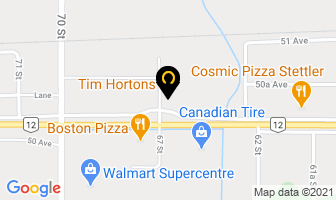 Tim Hortons in Stettler map
