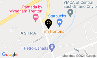 Tim Hortons in Quinte West map