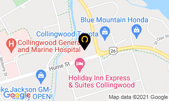 Tim Hortons in Collingwood map