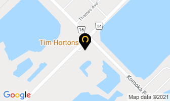 Tim Hortons in Komoka map