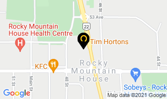 Tim Hortons in Rocky Mountain House map