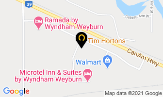 Tim Hortons in Weyburn map