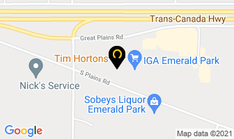 Tim Hortons in Emerald Park map