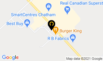 Tim Hortons in Chatham-Kent map
