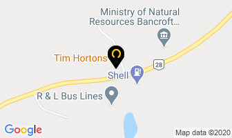 Tim Hortons in Bancroft map