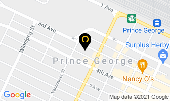Timbers Community Church in Prince George map