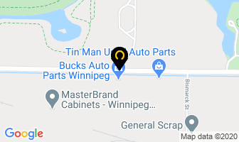 Tin Man Used Auto Parts in Winnipeg map