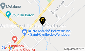 Toitures Boudreau in Saint-cyrille-de-wendover map