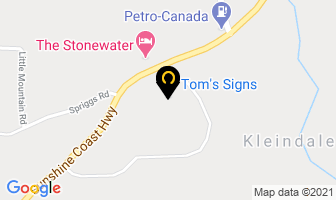 Tom's Signs in Madeira Park map