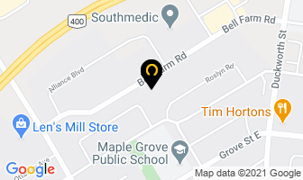 Tony's Power Tool & Vacuum Service in Barrie map