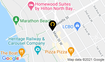 Topper's Pizza in North Bay map