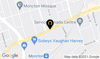Torlys Atlantic in Moncton map