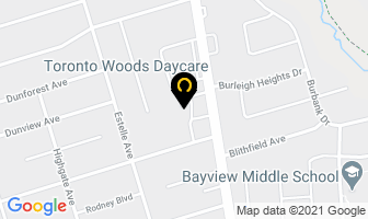 Toronto Woods Daycare in Orillia map