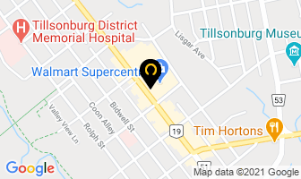Total Hearing Center in Tillsonburg map