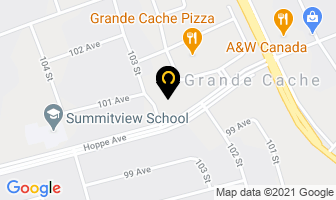 Town Of Grande Cache in Calgary map