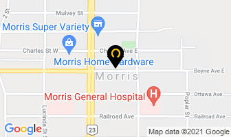 Town Of Morris in Morris map