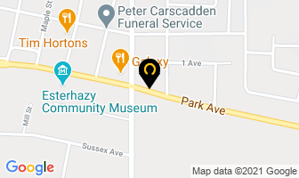 Town Of Museum in Esterhazy map