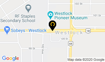 Town Of Westlock Visitor Information Centre in Westlock map