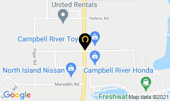 Toyota Service Department in Campbell River map