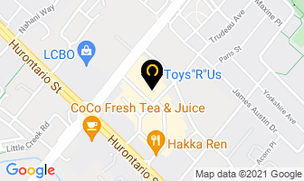 Toys R Us in Mississauga map