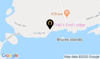 Trail's End Lodge in Trent Lakes map
