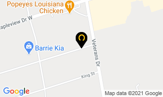 Transure Insurance in Barrie map