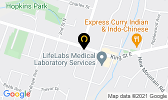 Trinity Natural Health Centre in Hamilton map