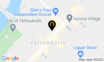 Trophy Lodge in Yellowknife map