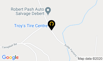 Troy's Tire Centre in Debert map