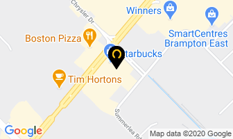 Truck Loan Center in Brampton map