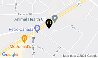 Trunk Road Motel in East Angus map