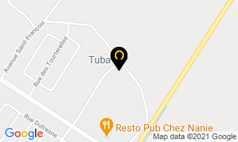 Tuba Inc in Saint-Pie-de-Guire map