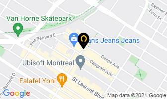 Ubisoft Divertissement in Montreal map