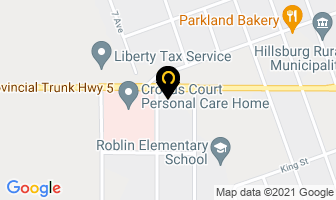 Ukrainian Orthodox Church in Roblin map