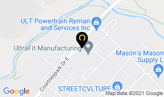 Ultrafit Manufacturing in Mississauga map