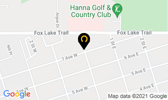 United Church in Hanna map