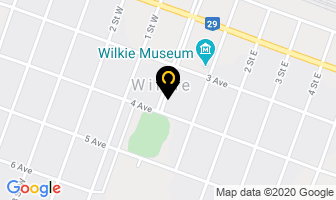 United Church in Wilkie map
