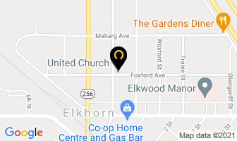 United Church in Elkhorn map