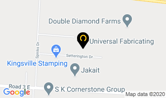 Universal Fabrication Inc in Kingsville map