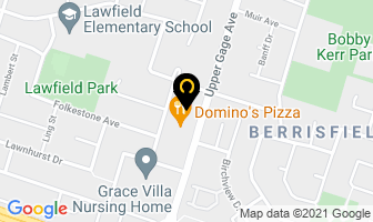 Upper Gage Dental Centre in Hamilton map