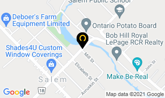 Upper Grand District School Board Schools - Salem Ps in Elora map