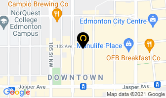 V-Rea Contracting in Edmonton map