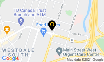 Valentino'S Restaurant - Westdale in Hamilton map