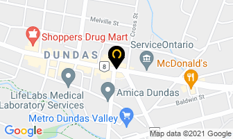 Valerie Harvey Ma in Dundas map
