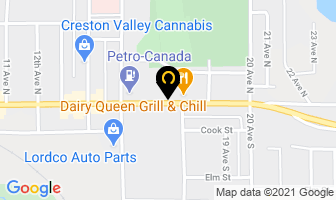 Valley Wash Inn in Creston map