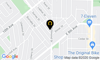 Van Dop Gallery in New Westminster map