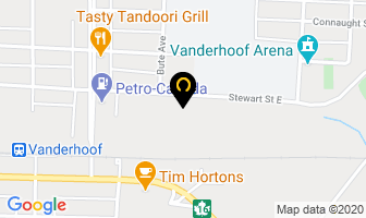 Vanderhoof Public Library in Vanderhoof map