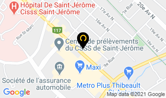 Vaporel in Saint-Jérôme map