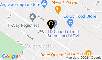 Vegtel Engraving Ltd in Vegreville map